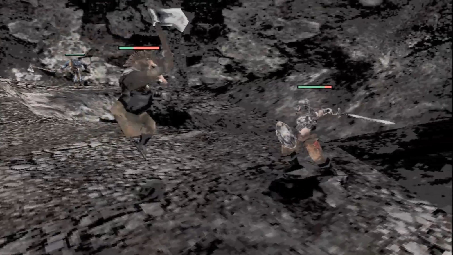  Решительно непонятно, чем одноногий орк отличается от двуногого. Удару секирой в прыжке отсутствие ноги никак не мешает.